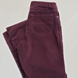 J.Jill Plum Corduroy Stretch Bootleg Jeans